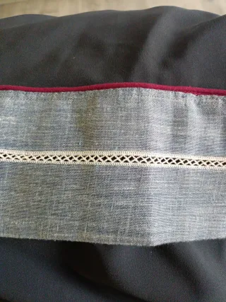 Falda casera negra y gris