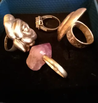 4 Anillos Plata Ley y Alpaca
