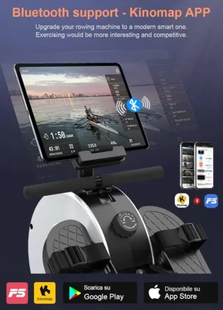 Máquina de Remo Magnética Bluetooth