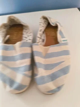 Alpargatas Paez Rayas Azul y Blanco