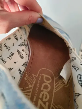 Alpargatas Paez Rayas Azul y Blanco