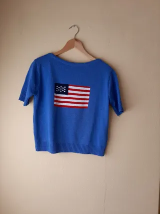 Jersey manga corta bandera americana