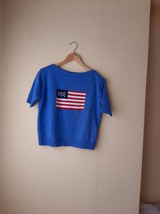 Jersey manga corta bandera americana