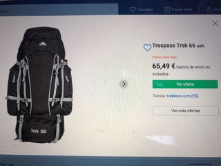 Mochila de viaje Trespass Trek 66