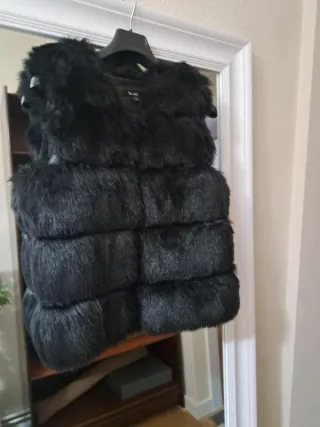 Chaleco pelo negro talla única