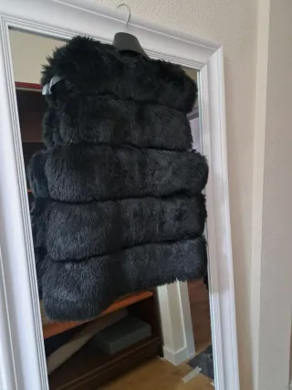 Chaleco pelo negro talla única