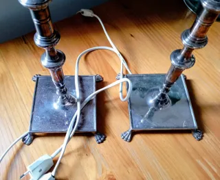 2 Lámparas de mesa candelabro