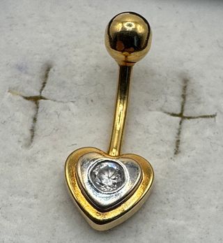 Piercing Corazón Oro 18k con Circonita