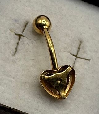 Piercing Corazón Oro 18k con Circonita