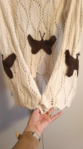 Jersey Lois Beige Mariposas