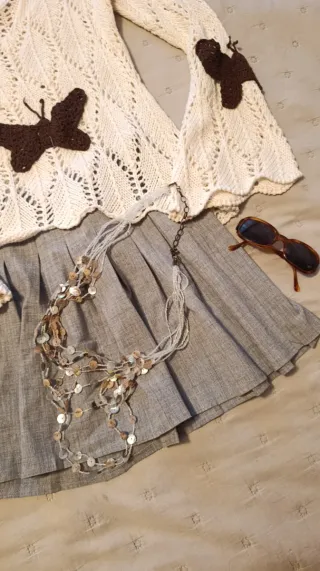 Jersey Lois Beige Mariposas