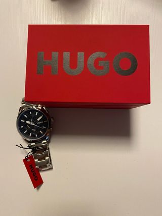 Reloj Hugo Boss Cronógrafo Negro y Plateado