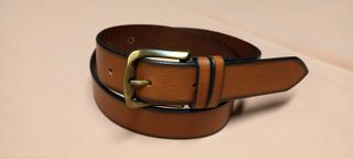 Cintura donna vero cuoio marrone