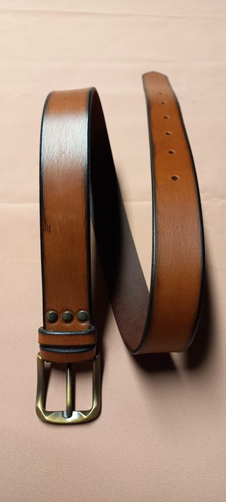 Cintura donna vero cuoio marrone