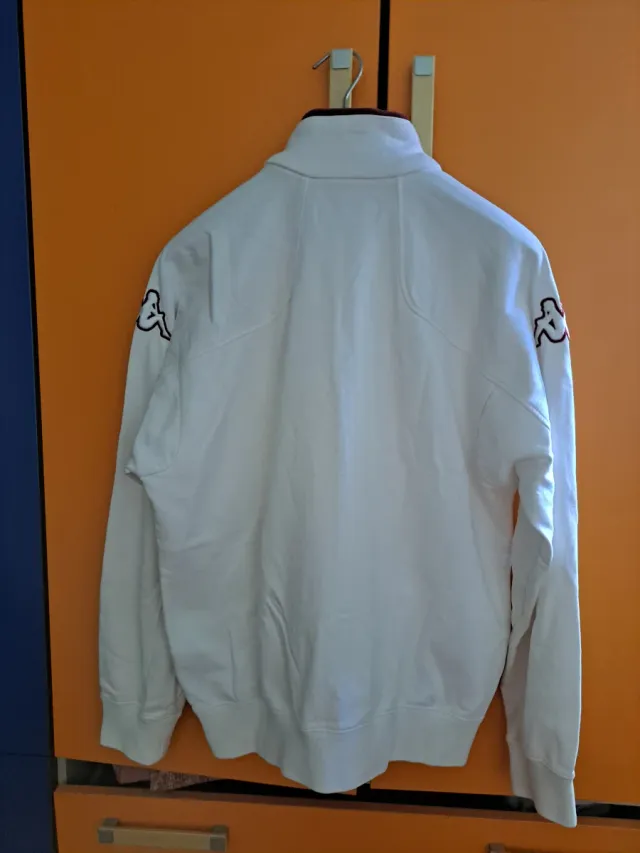 Felpa Kappa AS Roma bianca taglia L