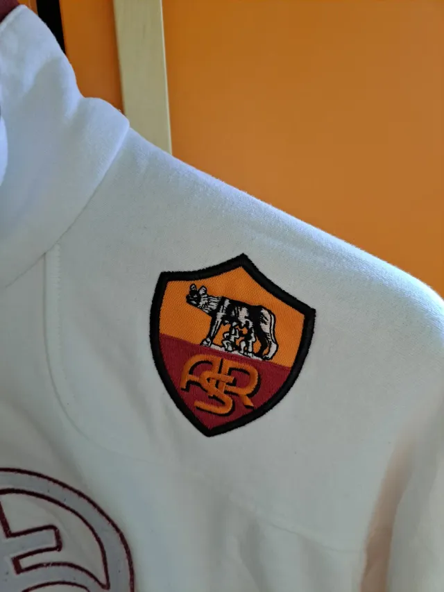 Felpa Kappa AS Roma bianca taglia L