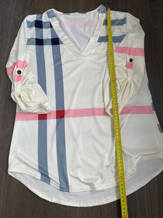 Camiseta cuadros mujer talla S