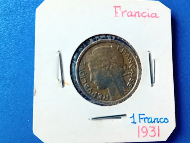 Moneda 1 Franco Francia 1931
