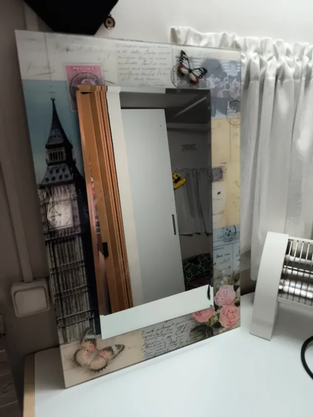 Espejo decorativo madera y cristal