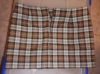 Minifalda de cuadros marrón