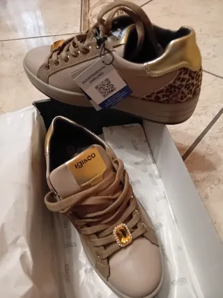 Igi&co scarpe donna beige/oro nuove n.39