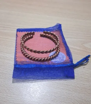 2 Pulseras Cobre Puro Trenzado