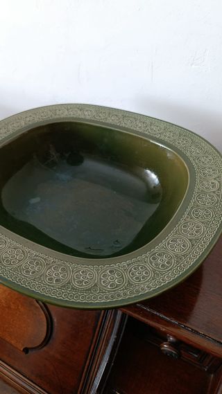 Zuppiera in ceramica verde