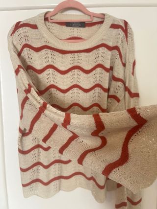 Jersei ZARA Beige y naranja