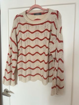 Jersei ZARA Beige y naranja