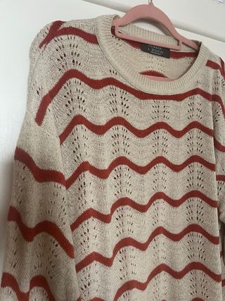 Jersei ZARA Beige y naranja