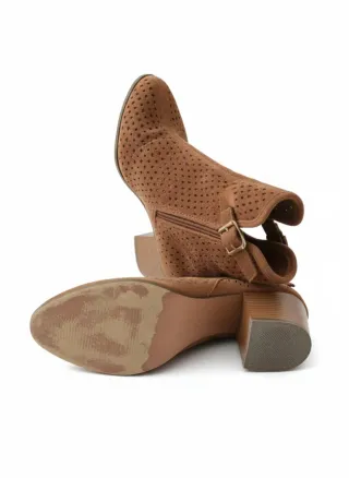 Botín tacón marrón talla 38