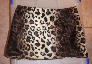 Mini falda leopardo