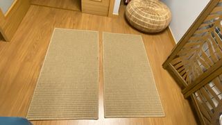 3 tappeti in corda beige e marrone