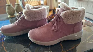 Skechers stivaletti rosa con pelliccia