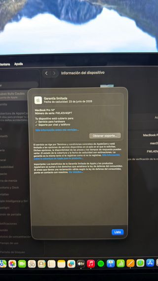 MacBook Pro 14” M4 16GB/512GB SSD Negro