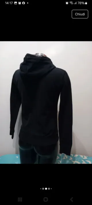 Felpa con zip Frankie Garage donna blu marino