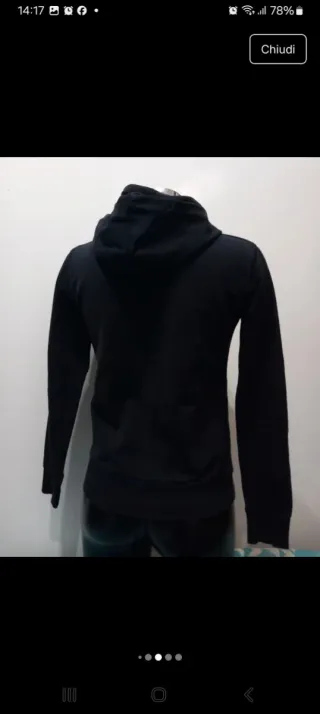 Felpa con zip Frankie Garage donna blu marino