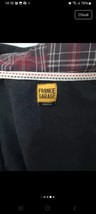 Felpa con zip Frankie Garage donna blu marino