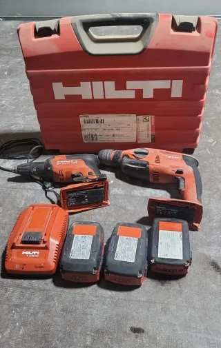 Kit Hilti Pladur (taladro, martillo, baterías)