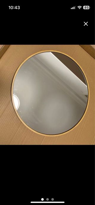 Espejo 45 cm diámetro Redondo Madera y Cristal