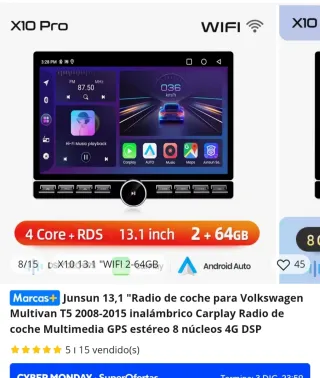Radio Pantalla Multivan Volkswagen