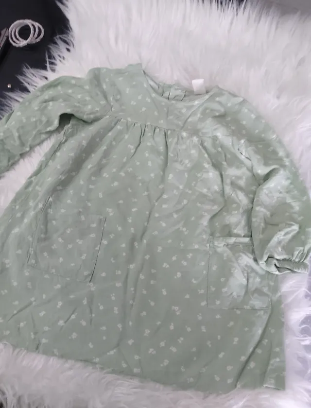 Vestido verde estampado floral