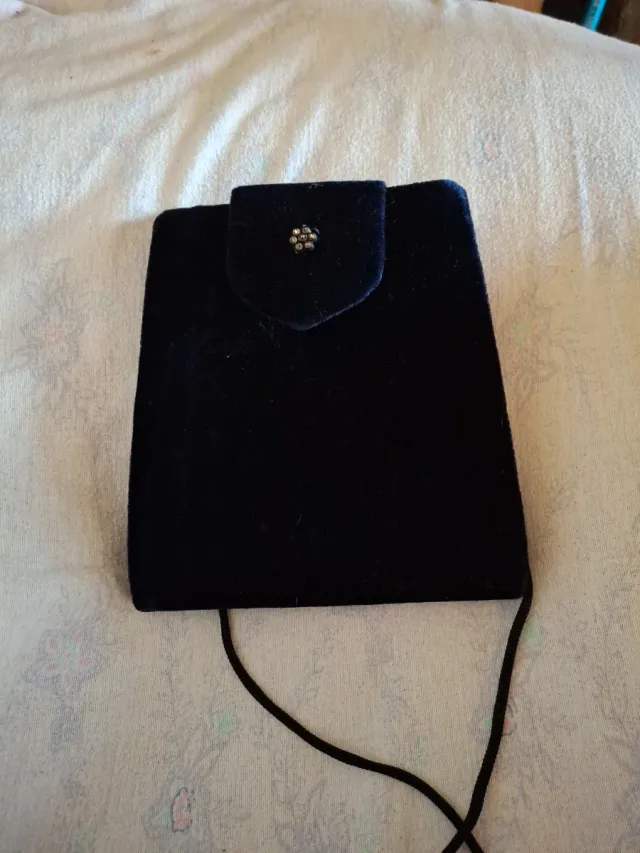 Bolso de fiesta terciopelo azul marino