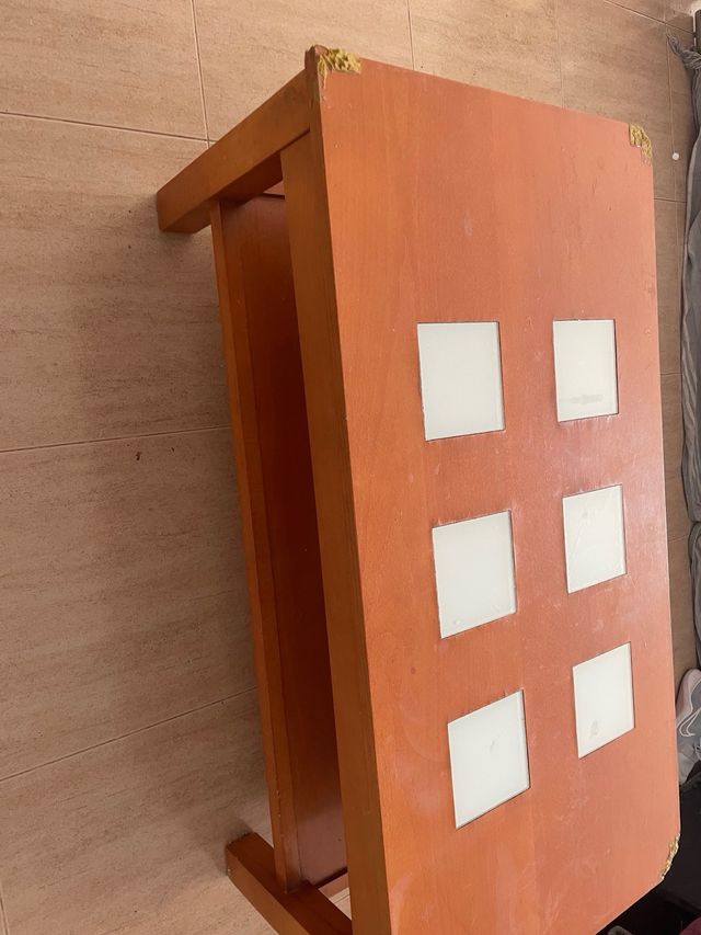Mesa de centro madera y cristal