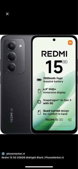 NUEVO ESTRENAR - Xiaomi Redmi 15 5G – 256GB