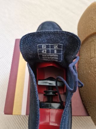 Zapatos de ante azul marino