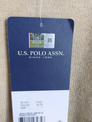 Polo Assn. Jersey fino punto beige Talla L