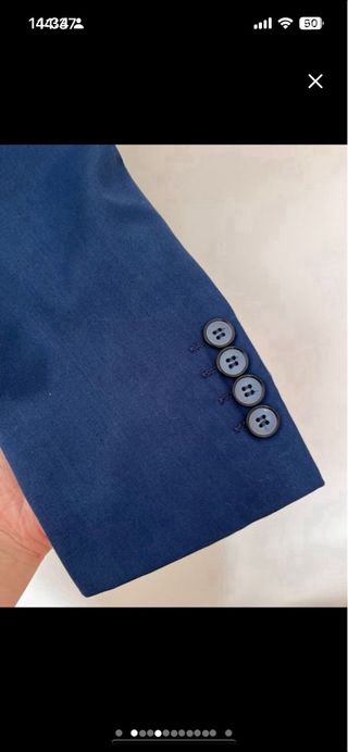 Traje de hombre azul