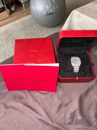 Cartier Santos Full Iced 25 Quilates Diamantes