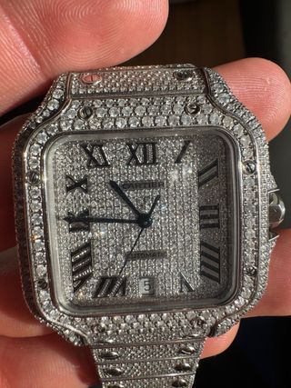 Cartier Santos Full Iced 25 Quilates Diamantes
